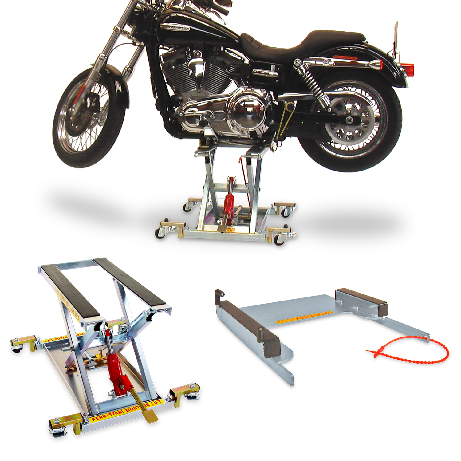 Motorrad-Ständer L für Harley Davidson Fat Boy Special Lift Motorrad-Heber schwa 
