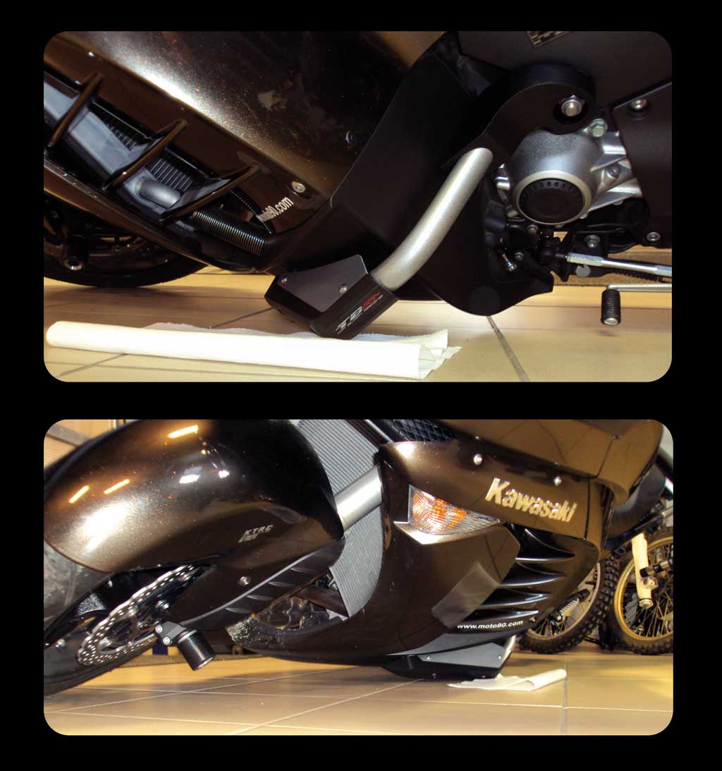 KERNSTABI Motorradtechnik Sturzpads für Kawasaki GTR 1400 Crash Pad